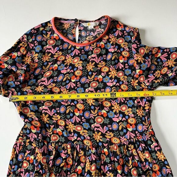 BODEN Trim Detail Maxi Dress Black, Multi Flora Bloom 4 - Picture 6 of 14
